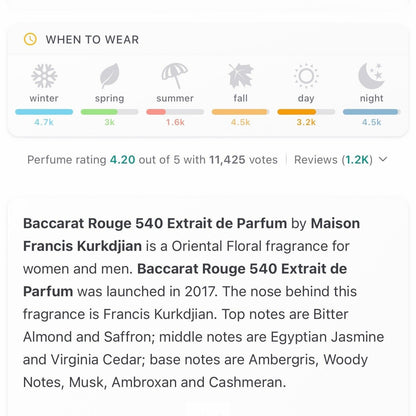 BACCARAT ROUGE 540 EXTRAIT